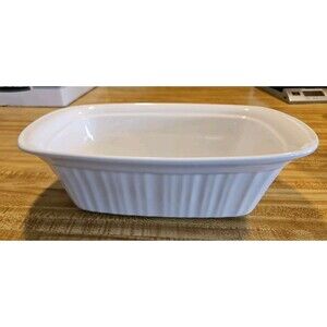 Vintage CorningWare French White Bread Loaf Casserole Dish - 9"L x 5"W x 3"D